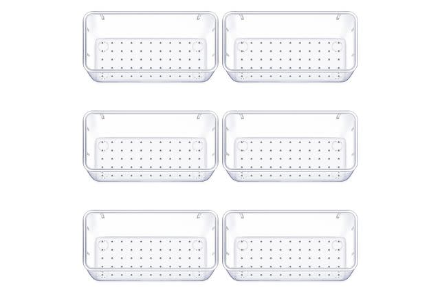 RUBOXA ruboxa clear drawer organizer, [25 pcs] clear plastic drawer  organizers for home organization and storage, including 4 sizes