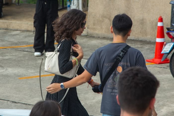 Silvia Bronchalo a su llegada al juicio en el que ha declarado su hijo Daniel