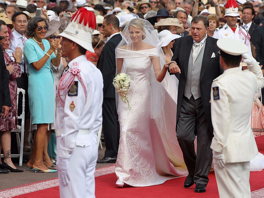 Princess Charlene of Monaco on her wedding day.