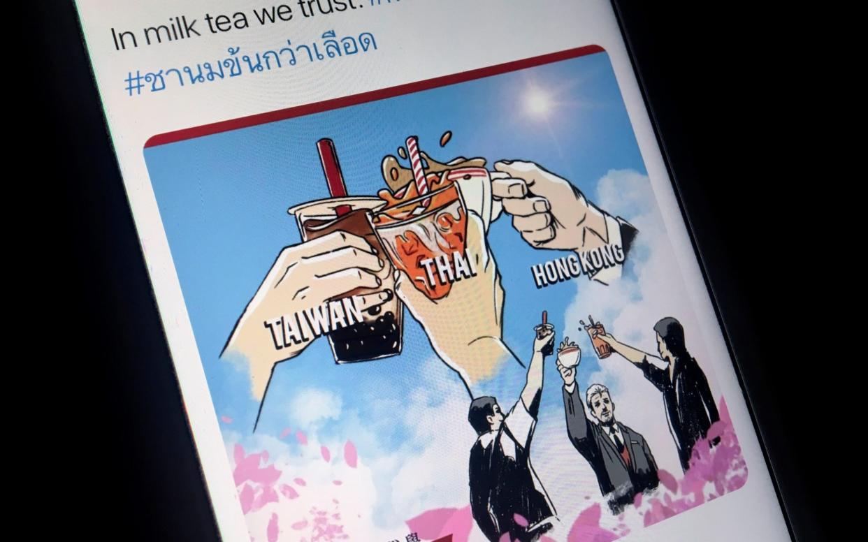 The Milk Tea Alliance is a pan-Asian social media movement  - Patpicha Tanakasempipat/Reuters