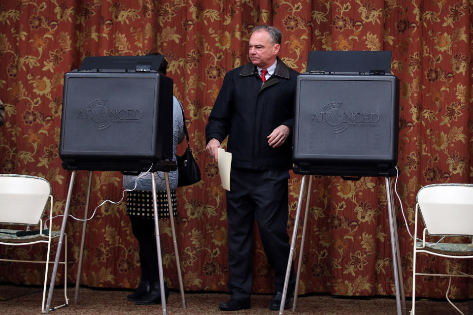 Tim Kaine votes in Richmond, Va.