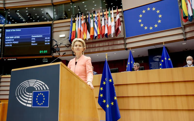 European Parliament plenary session State of the Union in Brussels