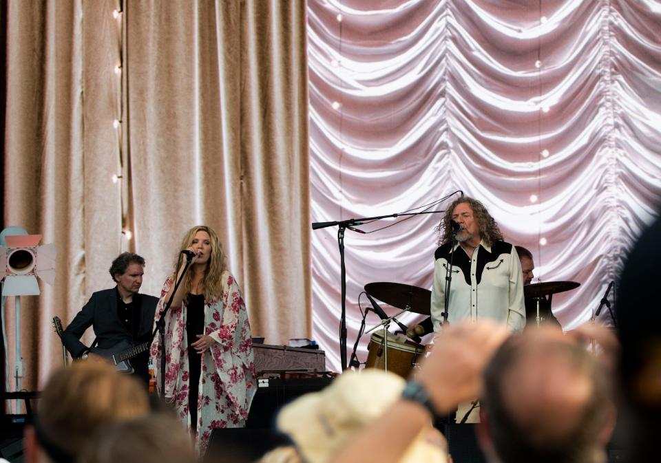  Allison Krauss performs with Robert Plant at Bonnaroo in Manchester, Tenn., Friday, June 17, 2022. 