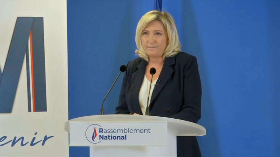 La présidente du RN Marine Le Pen, le 25 janvier 2021 - BFMTV / Capture d'écran