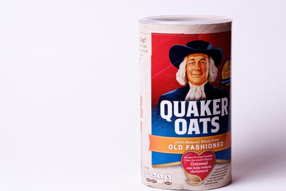 1950s Quacker Oats Oatmeal Container White Corn Meal Larger Size Old &  Original 