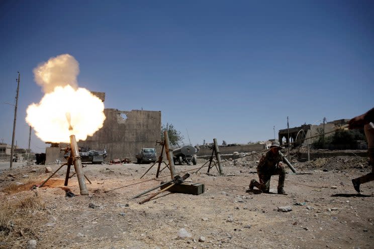 Mosul has been devastated by fighting (Picture: REX)