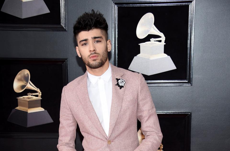 Zayn Malik arrives at the 60th annual Grammy Awards at New York's Madison Square Garden on Jan. 28, 2018. (Photo: Evan Agostini/Invision/AP)