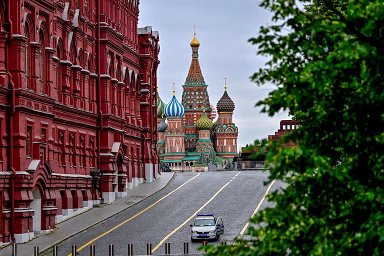 Calles vacías en las cercanías del Kremlin en medio de la tensión reinante 