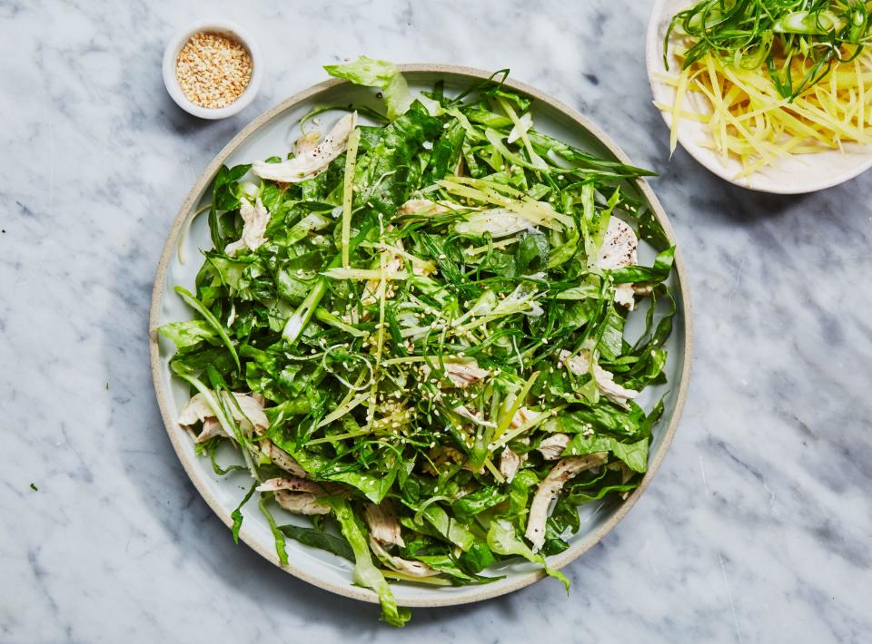 Shredded Chicken Salad with Creamy Miso Dressing