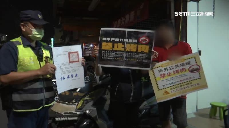 台中市政府規定騎樓和戶外都是烤肉禁區。