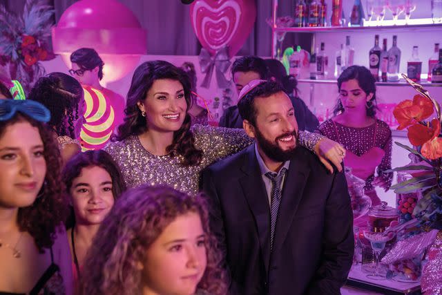 Courtesy of Netflix Idina Menzel and Adam Sandler in 'You Are So Not Invited to My Bat Mitzvah'