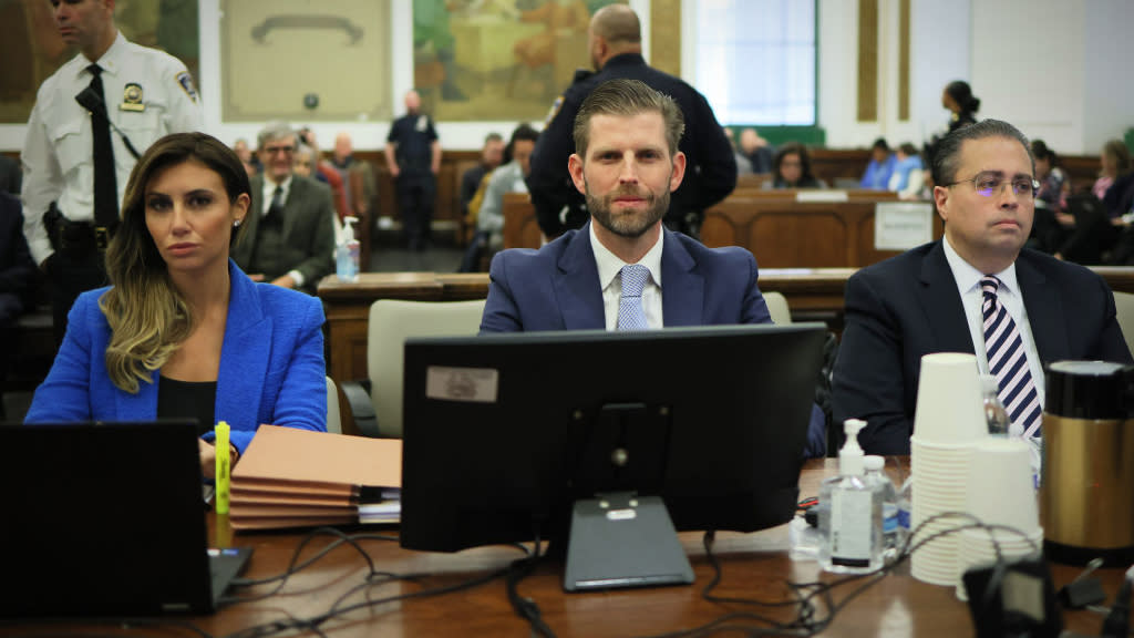  Eric Trump at trial in New York. 