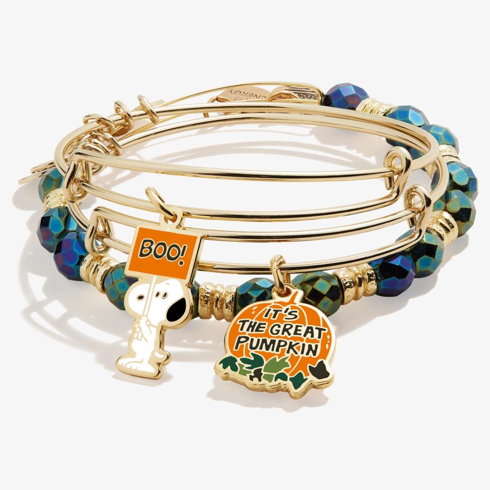 <p><a href="https://go.redirectingat.com?id=74968X1596630&url=https%3A%2F%2Fwww.alexandani.com%2Fcollections%2Foccasion-halloween-jewelry%2Fproducts%2Fpeanuts-its-the-great-pumpkin-chrm-bangles-set-of-3&sref=https%3A%2F%2Fwww.bestproducts.com%2Flifestyle%2Fg44200940%2F20-halloween-gifts%2F" rel="nofollow noopener" target="_blank" data-ylk="slk:Shop Now;elm:context_link;itc:0;sec:content-canvas" class="link ">Shop Now</a></p><p>Peanuts™ 'It's the Great Pumpkin' Charm Bangles (Set of 3)</p><p>$99.00</p><p>alexandani.com</p>