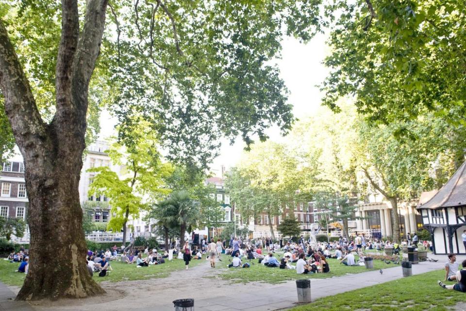 Soho Square, located in the heart of central London, is a popular lunch spot (PA)