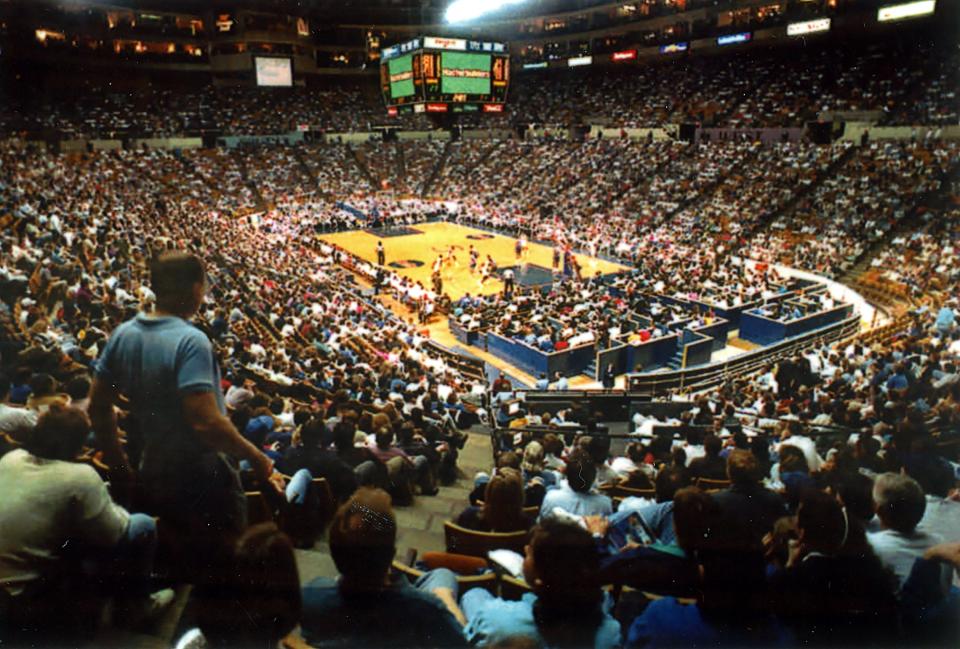The crowd during a Cleveland Cavaliers game at the Richfield Coliseum.
