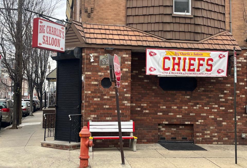 Big Charlie's Saloon is a haven for Kansas City Chiefs fans in South Philadelphia.