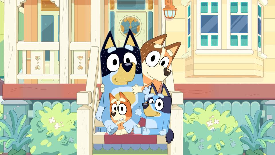 The dog family at the heart of Disney+'s "Bluey."