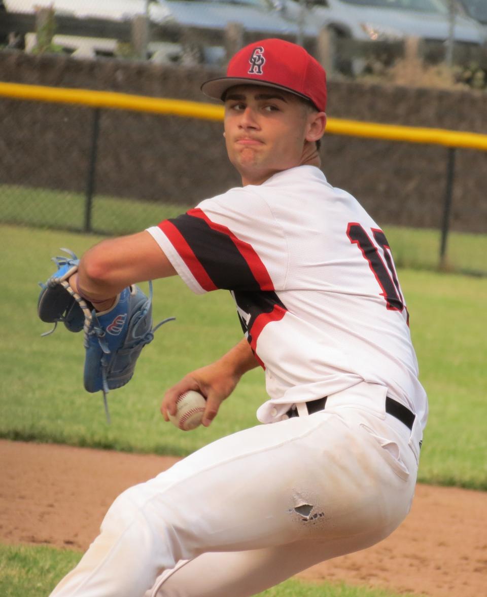 Sophomore Nick Atme and top-seeded Glen Rock defeated Saddle Brook/Bogota in their North 1, Group 2 baseball opener in Glen Rock on Monday, May 22, 2023.