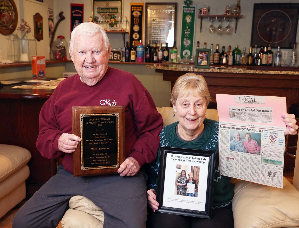 Dave and Judy Gorman will be retiring from hosting the Brockton Kids Road Races after organizing for 47 years. They are pictured at their home on Friday, April 12, 2024.