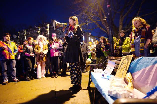 A candle-lit vigil at College Green in Bristol city centre in memory of transgender teenager Brianna Ghey, who was fatally stabbed in a park on Saturday.