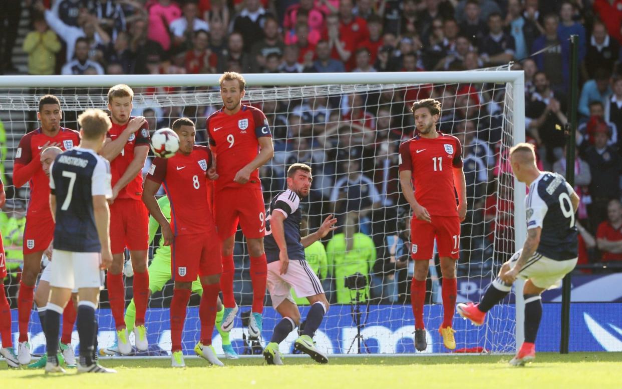 Leigh Griffiths scored with a free-kick against England in June - REUTERS