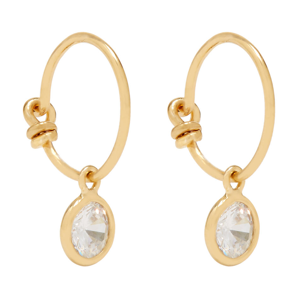 Theodora Warre Zircon and Gold-Plated Earrings