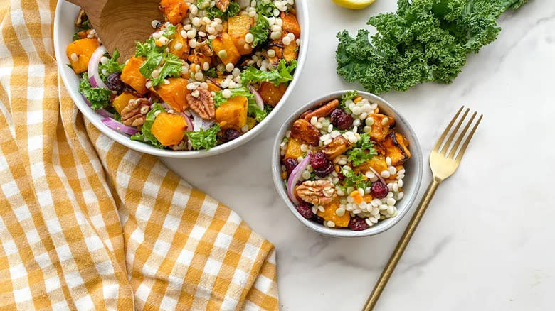 Two bowls of squash couscous