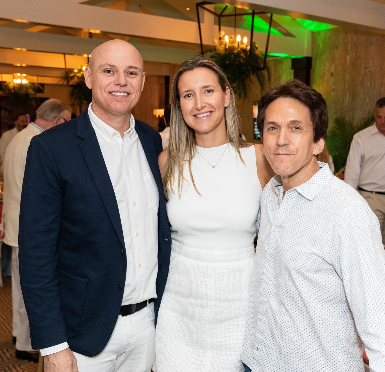 Jean Marc De Matteis with co-chairs Verena De Matteis and Mitch Albom at the annual "White Hot Night" dinner dance at the Sailfish Club to benefit the Hôpital Albert Schweitzer in Haiti in March 2023. This year's White Hot Night is set for March 23 at the Sailfish Club.