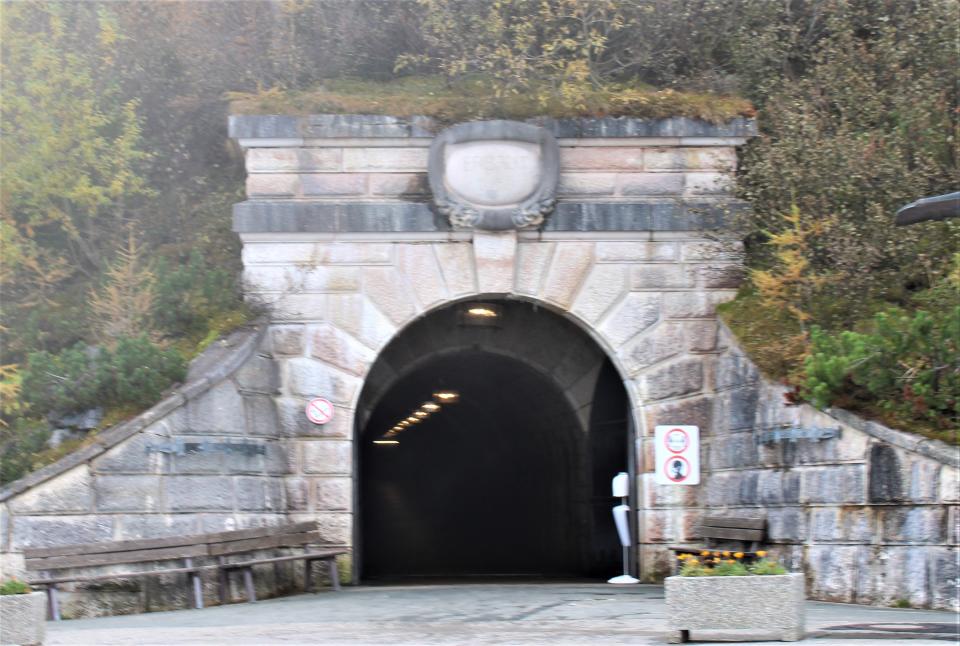 Tunnel leading to elevator to the Eagles Nest