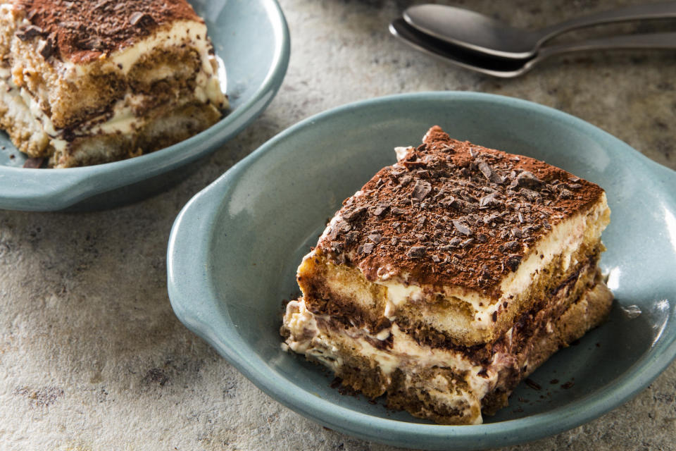 This undated photo provided by America's Test Kitchen in January 2019 shows Tiramisu in Brookline, Mass. This recipe appears in the cookbook "Tasting Italy." (Joe Keller/America's Test Kitchen via AP)