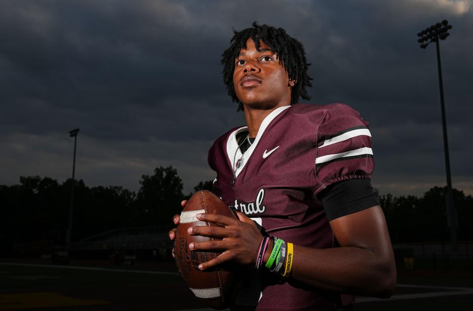 Lawrence Central's Bryson Luter poses for a photo Wednesday, July 26, 2023, at Brebeuf Jesuit Preparatory School in Indianapolis.  