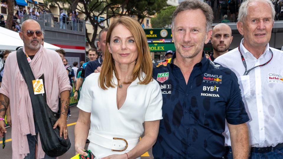 Geri Halliwell Horner and Christian Horner attend the F1 Grand Prix of Monaco at Circuit de Monaco 