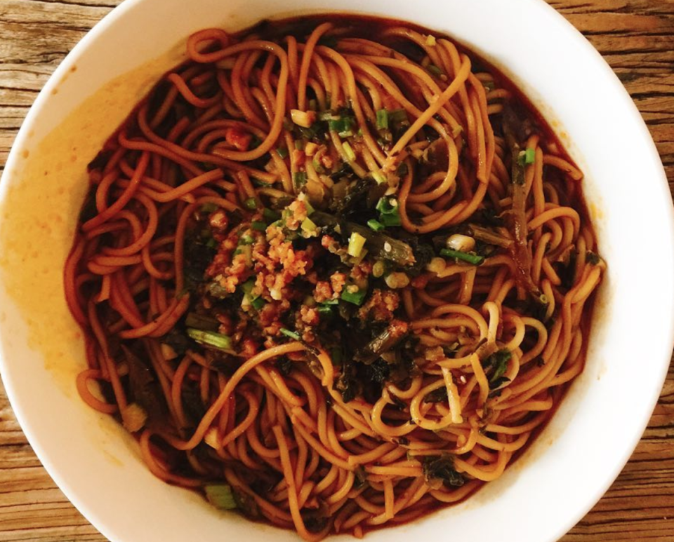 Vegetarian Fiery Dan Dan Noodles