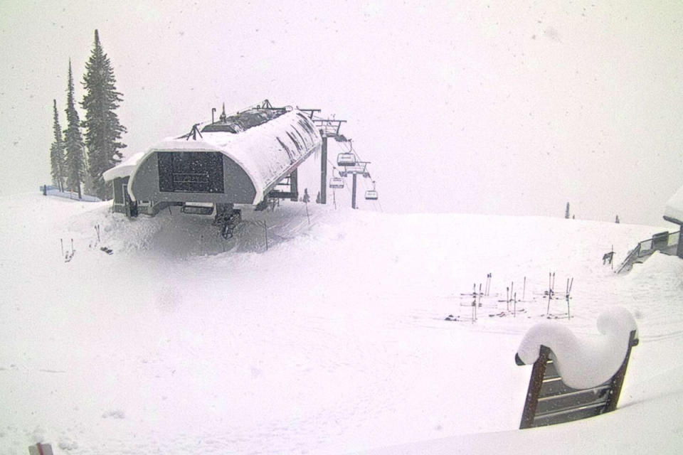 Summit of the Teton Lift. Courtesy of <a href="https://www.jacksonhole.com/mountain-report" rel="nofollow noopener" target="_blank" data-ylk="slk:Jackson Hole Mountain Resort live cam.;elm:context_link;itc:0;sec:content-canvas" class="link ">Jackson Hole Mountain Resort live cam.</a>