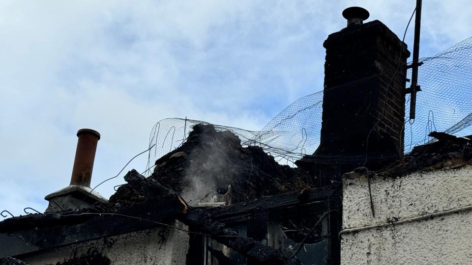 House damaged by fire