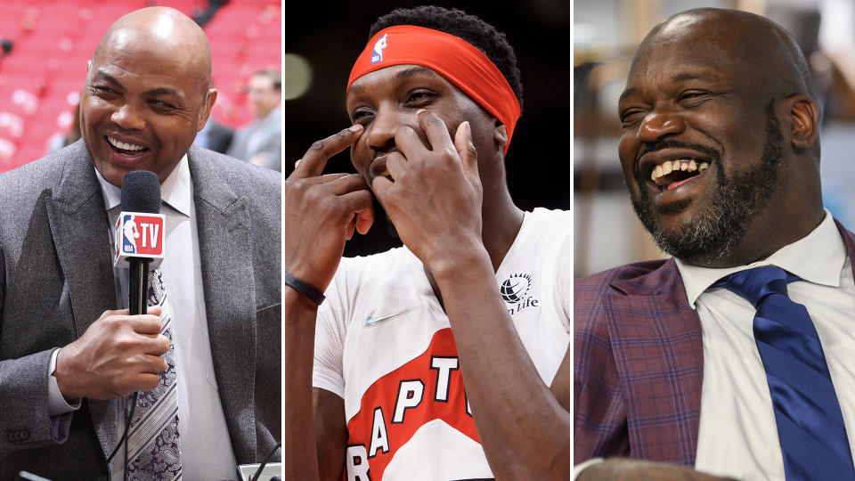 Shaquille O'Neal and Charles Barkley called out the Raptors following their first-round exit, which didn't sit well with Chris Boucher. (Getty) 