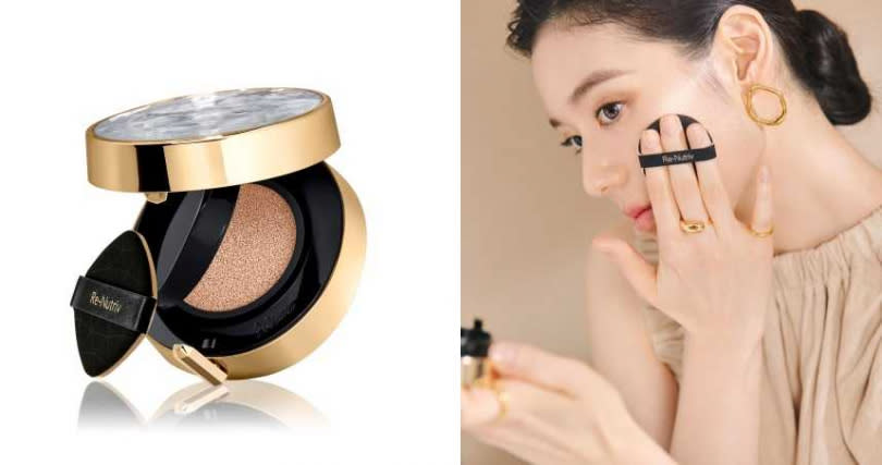  ESTEE LAUDER 白金級寶石光精華氣墊 兩蕊一盒／4,200元（圖／鄭恩彩IG、品牌提供）