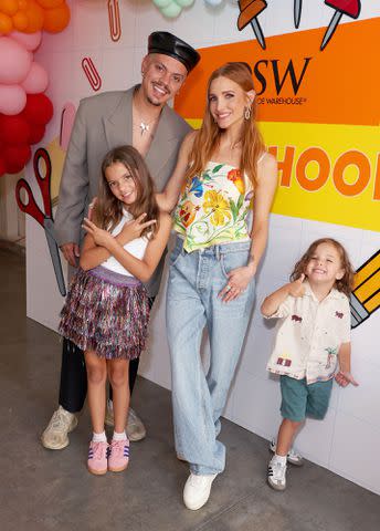 <p>Chelsea Lauren/Shutterstock</p> Evan Ross and Ashlee Simpson Ross with their kids