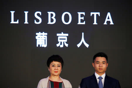 Lisboeta resort project is introduced by Macau Theme Park and Resort Limited Director Arnaldo Ho, son of tycoon Stanley Ho, and his mother, also Director Angela Leong, in Macau, China October 18, 2018. REUTERS/Bobby Yip