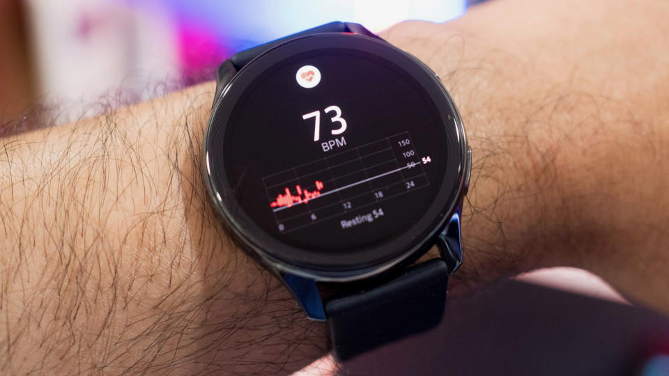 A heart rate chart on the OnePlus Watch