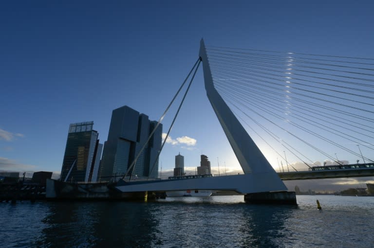 Witnesses said the 22-year-old man attacked bystanders late Thursday near the city's iconic Erasmus bridge (SEBASTIEN BOZON)