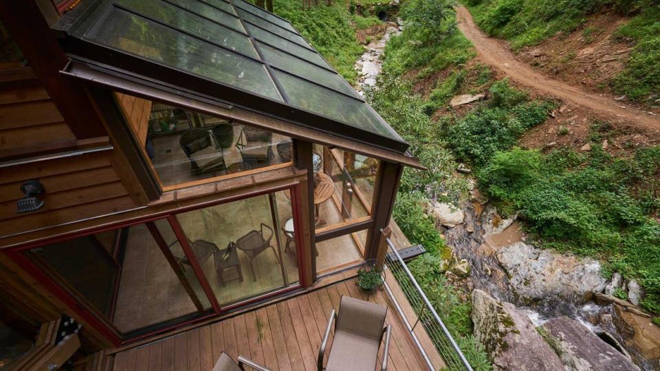 North Carolina Mountain Home with Waterfall Running Through the Yard Hits Market for $1,199,000