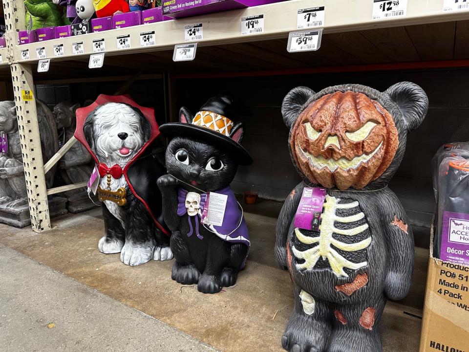 Halloween decorations at Home Depot on September 12, 2023.