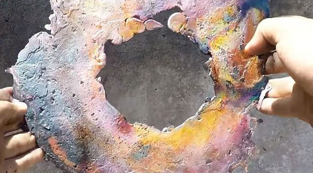 What remained of the burger after the experiment. Source: YouTube.