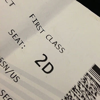 <b>7. The first class ticket</b> So, you either paid the big bucks to sit in first class, or you got upgraded. Either way, we're jealous and we'd rather not know!