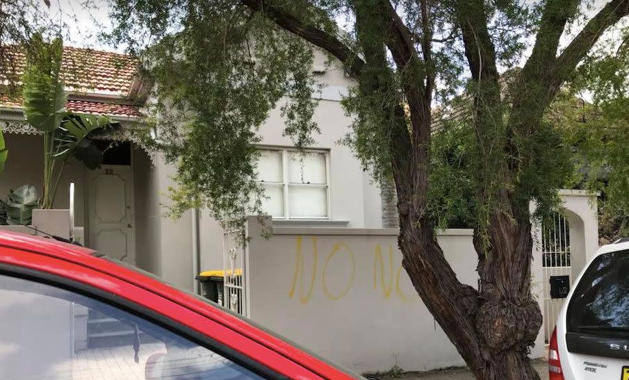 The graffiti spree happened in the Sydney suburb of Stanmore. Source: Facebook