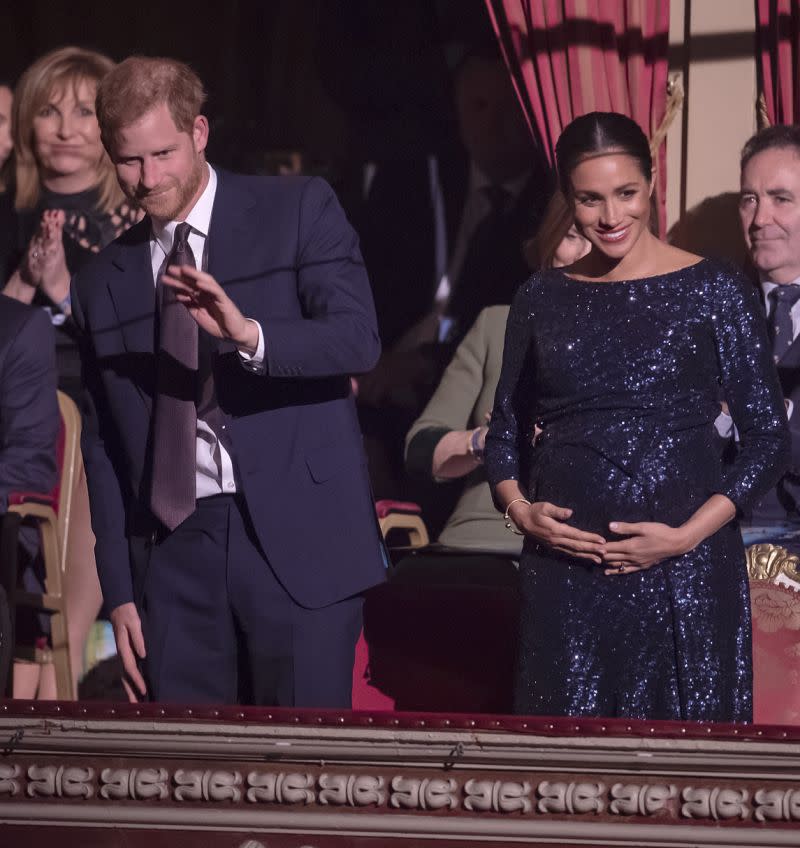 The Duke and Duchess of Sussex at the premiere of Cirque du Soleilï¿½s Totem, in support of the Sentebale charity, at the Royal Albert Hall on London.