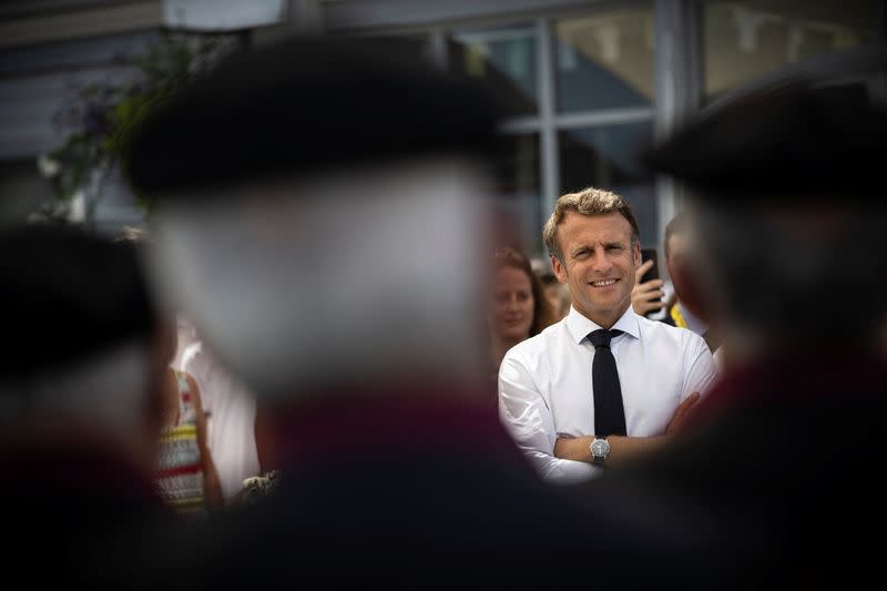 French President Emmanuel Macron visits Argeles-Gazost