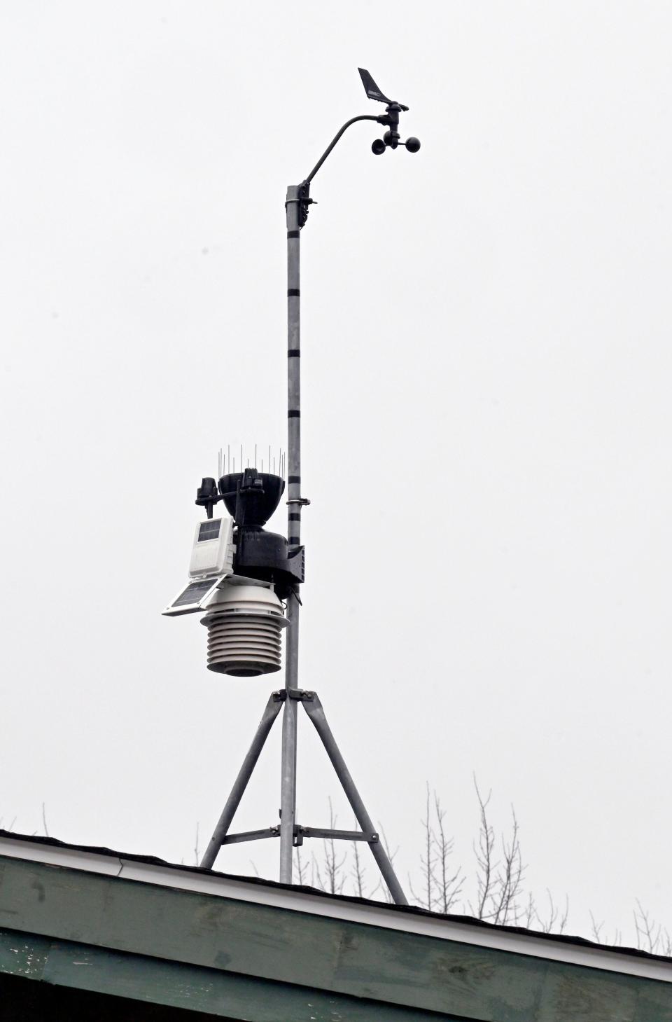 The weather recording device on the roof of the Center for Coastal Studies weather station in Provincetown. The readings will now be available to the public.