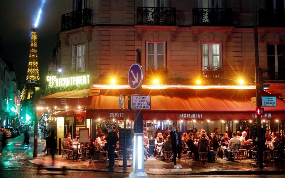 Restaurants across France have been ordered to shut by 9pm - REUTERS